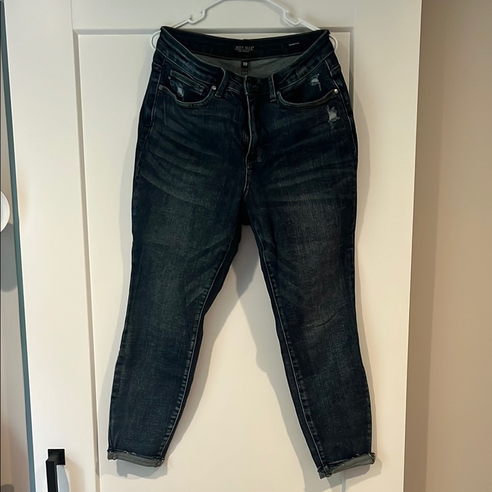 Judy Blue Tummy Control Jeans in Dark Blue Wash